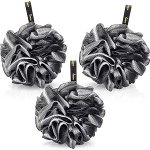 Badspons [3-pack] douchespons, scrubhandschoen, badborstel, peelingspons, luffa-spons, extra groot (mix A)