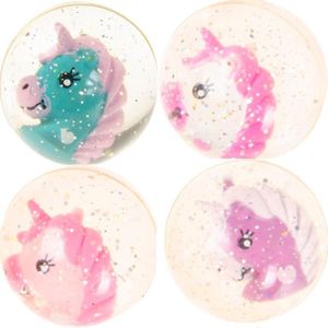 Stuiterbal Eenhoorn - Unicorn 45 Mm 12 Stuks Stuiterballen In Een Zakje