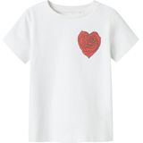 Biologisch Katoen - Top - Jersey - Korte Mouwen - Geborduurd - Regular Fit