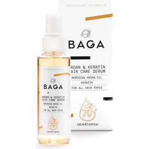 BAGA ARGAN & KERATIN HAIR CARE SERUM - Moroccan Argan Oil - Keratin - For All Hair Types - Arganolie - Keratine - Alle Haar Types