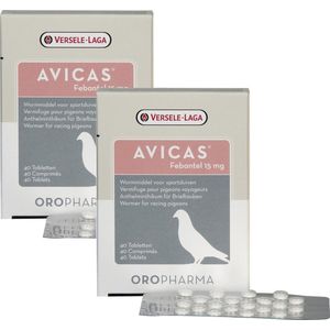 Versele-Laga Oropharma Avicas Wormmiddel - Duivenapotheek - 2 x 40 tab Febantel