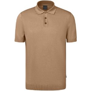 Bugatti Herren Gebreide polo korte mouw met knoopsluiting