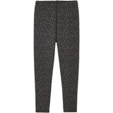 Leggings - Grijs - Gevoerde Meisjeslegging - Met Fleecevoering - Bedrukt