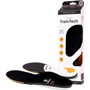 52Bones TrainTech High Arch - premium inlegzolen met hoge voetboog - middenvoet ondersteuning - goede demping - o.a. voor hardlopen, wandelen, fitness en golf - maat 37/38