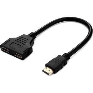 HDMI Splitter - 2 schermen op 1 apparaat! - HDMI Poort verdeler 30cm