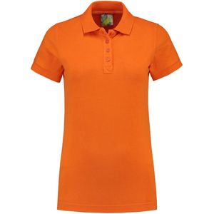 Lemon & Soda jersey polo voor dames in de kleur oranje in de maat L