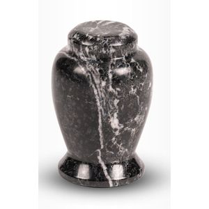 Crematie urn | Mini urn natuursteen zwart marmer | Keepsake urn | 0.08 liter