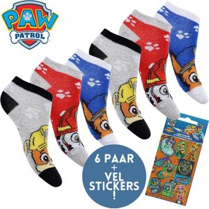 Paw patrol enkel sokken 31/34 per 6 paar