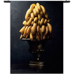 Mezo Wandkleed Tros Bananen Schaal Rechthoek Verticaal XXXL (260 X 210 CM) - Wandkleden - Met roedes