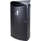 Driehoekige buitenafvalbak zwart 60 liter (VB667888)
