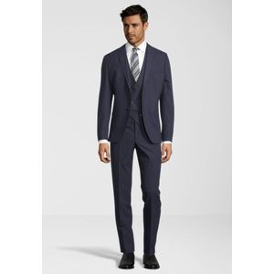 Steffen Klein - Driedelig Pak - Marineblauw - Slim Fit - Met Vest