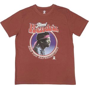 Jimi Hendrix - Are You Experienced Heren T-shirt - 2XL - Rood