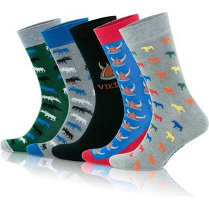 GoWith Zweedse Disign Kerst Sokken-5 paar- Katoen Sokken-Maat 39-42
