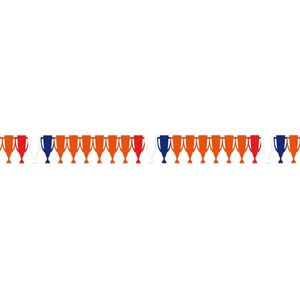 Folat - Slinger Worldcup Rood-Wit-Blauw Oranje - 6 meter - EK voetbal 2024 - EK voetbal versiering - Europees kampioenschap voetbal