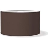 Home Sweet Home Lampenkap Bling cilinder - van stof - chocolade - Moderne stoffen Lampenkap - 40/40/22cm - E27 lamphouder - voor vloerlamp, tafellamp, wandlamp en hanglamp - RoHS getest