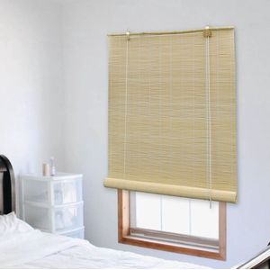 The Living Store Bamboe Rolgordijn - Naturel - 80 x 220 cm - Privacy en Lichtfilterend - Eenvoudige Reiniging - Eenvoudige Bevestiging