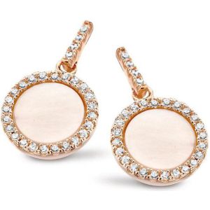 Velini jewels -EA6181MOP -Oorbellen -925 Zilver rosé -Parelmoer-Cubic Zirkonia