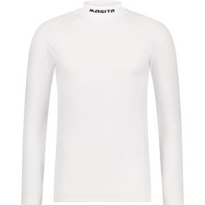 Masita | Thermoshirt Dames Lange Mouw Colshirt Skin Trainingsshirt Heren Kind Unisex 100% Polyester Sneldrogend - WHITE - M