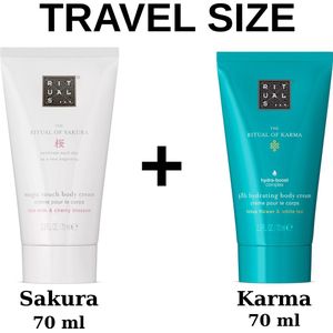 Rituals - Travel Size Combi Set - Sakura Body Cream 70 ml + Karma Body Cream 70 ml + Gift bag