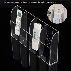 4 Compartimenten Acryl Afstandsbediening Houder Wandmontage Opbergdoos Telefoon Organizer