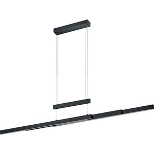 LED Hanglamp - Torna Trojan Up and Down - 54W - Aanpasbare Kleur - Rechthoek - Mat Zwart - Aluminium