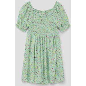 s.Oliver - Jurk - Groen - Viscose - Bloemenprint