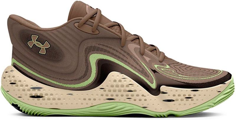 Under Armour - Spawn 6 Mid Camo - Basketbalschoenen - Veelkleurig - EU 44 1/2