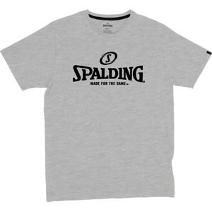 Spalding Essential Logo T-Shirt Kinderen - Grijs Gemeleerd | Maat: 128