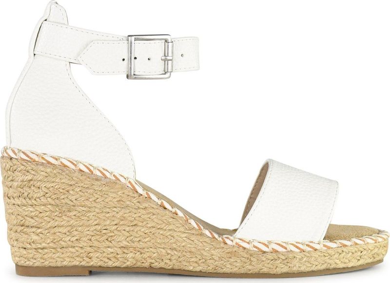 POSH by Poelman SUUS Dames Sandalen/Espadrilles - Wit - Maat 38