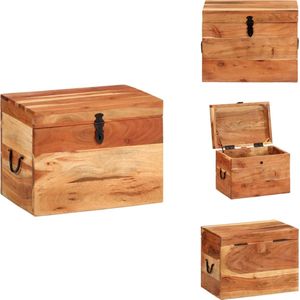 vidaXL Opbergbox - Opbergboxen - Gereedschapskist - Opbergkist - Opbergbox 39x28x31 cm massief acaciahout