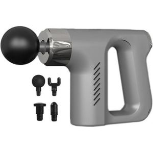Massage Gun - Sport en Relax Massage – Professioneel - 4 Opzetstukken - Massage Apparaat - Massage pistool - Zilver