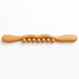 Adore Maison | Massage Stick – Houten Rug- & Spierroller 52 cm – 8 Massage Ballen – Voor Rug, Nek, Buik, Taille & Benen – Gua Sha Tool