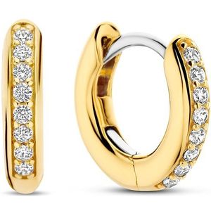 TI SENTO - Oorbellen - 925 Zilver - Zirkonia - Geel Verguld - 7954ZY