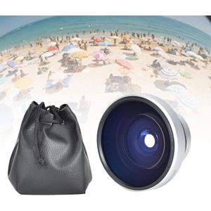 Universele 37 mm Fisheye Lens voor Camera - Zilver - Sterke Toepasbaarheid