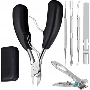 6-delige Pedicure Set: Dikke & Ingegroeide Nagels, Roestvrij Staal