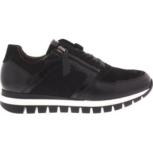 Gabor 438 Lage sneakers - Leren Sneaker - Dames - Zwart - Maat 35,5