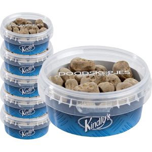 6 Potjes Kindlys Bakje Doodskopjes á 110 gram - Voordeelverpakking Snoepgoed