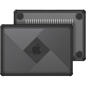 Dux Ducis Geschikt voor MacBook Air 13 inch (2022-2025) Armor Pattern cover hoes - case - Zwart