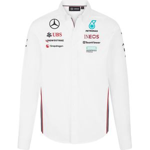 Mercedes Teamline Blouse Wit 2024 M - Toto Wolff - Lewis Hamilton - George Russel - Formule 1