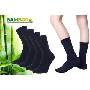 Bamboo - Bamboe Sokken Kinderen - 4 Paar - Navy - 23-26 - Lange Sokken - Kousen - Sokken Jongens - Sokken Meisjes - Anti Zweet - Duurzaam