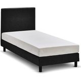 Beter Bed Ambra Complete Boxspring met Silver Pocket Deluxe Foam matras en verstelbaar hoofdbord - 120 x 200 cm - Zwart