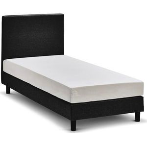 Beter Bed Ambra Complete Boxspring met Silver Pocket Deluxe Foam matras en verstelbaar hoofdbord - 120 x 200 cm - Zwart