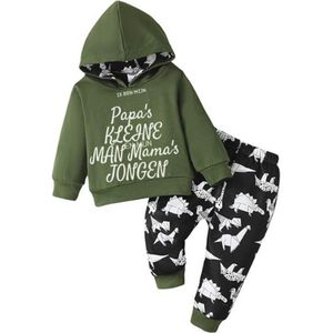 Baby Kerst Outfit Jongen - Mijn Eerste Kerst Setje - Baby Kerstkleding Met Lange Mouwen - Top En Broek - 3 Tot 24 Maanden