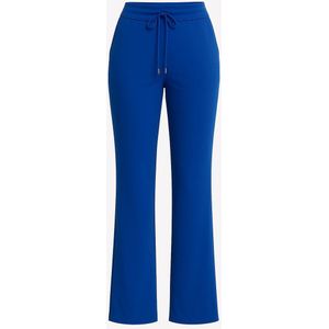 Stella Fiora – Dames Travelbroek – Kobaltblauw – Comfort Fit – Luxe Travelstof – Met Steek- en Achterzakken – S t/m XXL