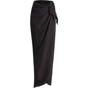 Emilie collection - pareo - linnen mix - 190X120CM - Zwart