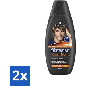 Schwarzkopf - Shampoo - Power Sports - Haar en Lichaam - 400 ml - Voordeelverpakking - 2 stuks