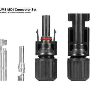JMS MC4 Connector Set 2 MC4 Connectoren (MC4 Male + MC4 Female) MC4 Zonnepaneel connector - Professionele kwaliteit - Solar / Zonnepaneel aansluiting