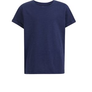 WE Fashion Laat je kids altijd stijlvol voor de dag komen. Een nauwsluitend T-shirt van katoen met een ronde hals en korte mouwen met omgeslagen boorden.