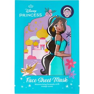 Disney Princess - face sheet mask - tissue masker - gezichtsmasker - Jasmine Alladin - vochtinbrengend met sinaasappel/orange - vegan