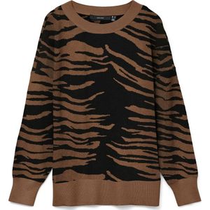 VERO MODA - VMNANCY LS O-NECK LONG PULLOVER BOO REP - Dames - Gebreide Pullover - Gebreide Truien